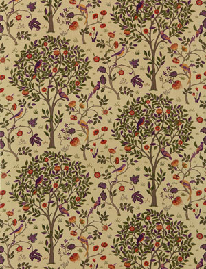 Englische Design William Morris Luxus Stoff Muster 34 Bäume online kaufen