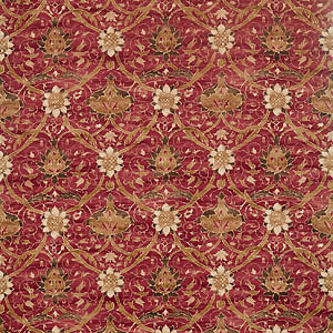 Hochwertiger Jugendstil Luxus Stoff rot Blumen aus England aus Berlin online kaufen