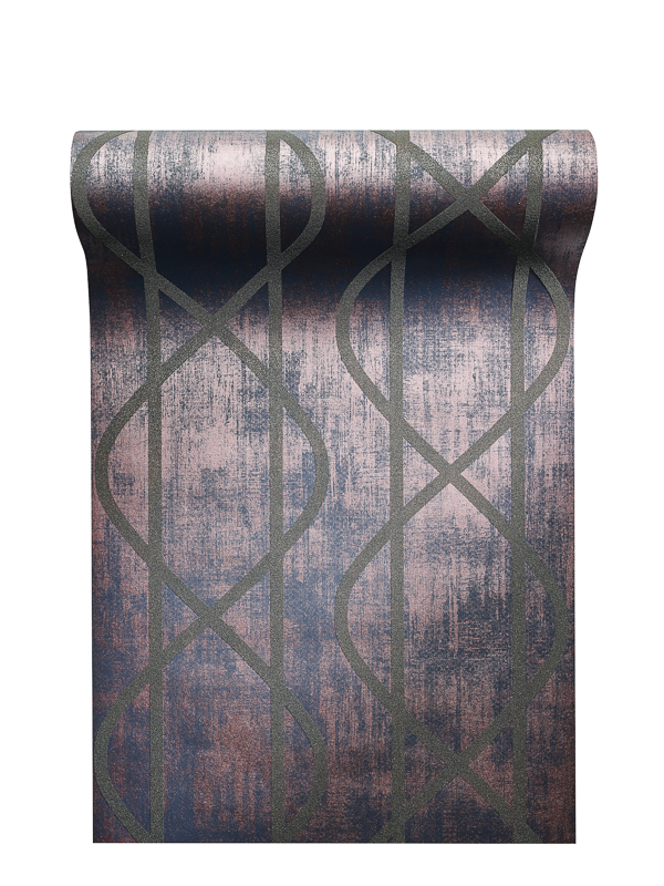 exklusive Design Tapete blau grau terracotta aus Deutschland in Berlin tel. oder online kaufen